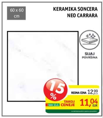 Keramika Soncera Neo Carrara
