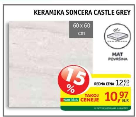 Keramika Soncera Castle Grey