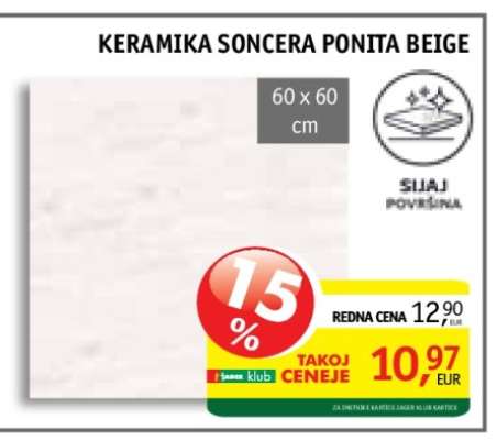 KERAMIKA SONCERA PONITA BEIGE