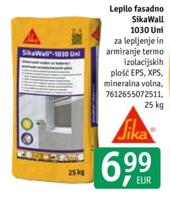 Lepilo fasadno SikaWall 1030 Uni