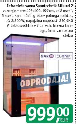 Infrardeča savna Sanotechnik Billund 2