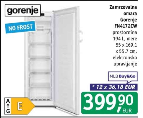 Zamrzovalna omara Gorenje FN4172CW