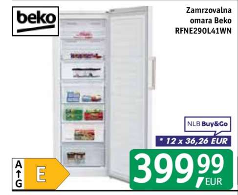 Beko RFNE290L41WN Freezer