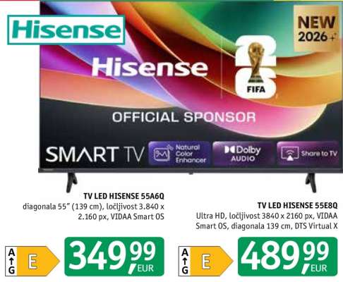 TV LED HISENSE 55A6Q