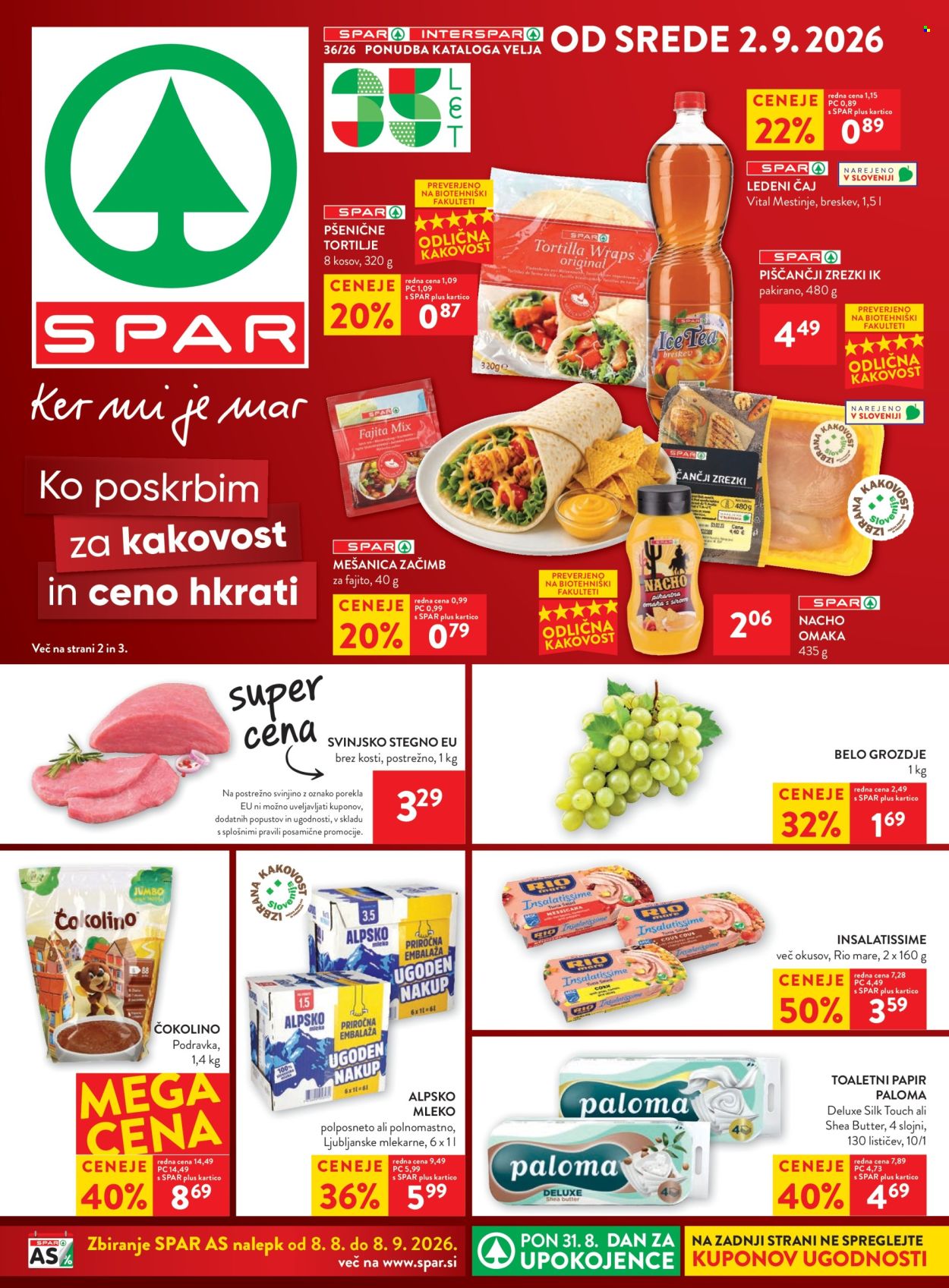 SPAR katalog - 02.09.2026 - 08.09.2026. Stran 1
