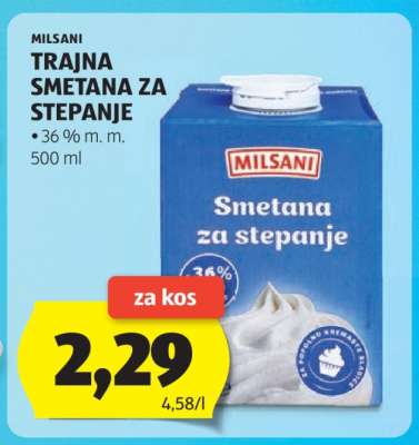 Milsani Trajna Smetana za Stepanje