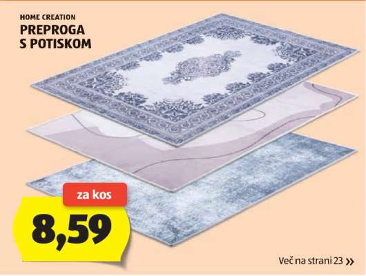 HOME CREATION PREPROGA S POTISKOM