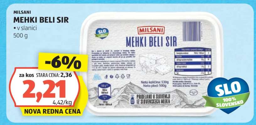Milsani Mehki Beli Sir