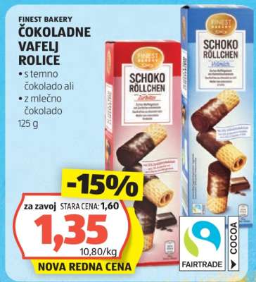 Čokoladne vafelj rolice