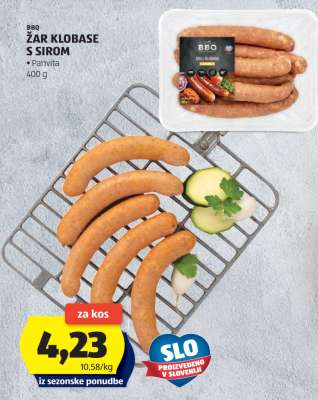 BBQ Žar Klobase s Sirom