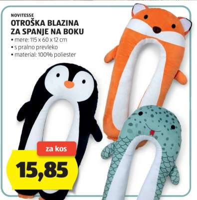 Otroška blazina za spanje na boku