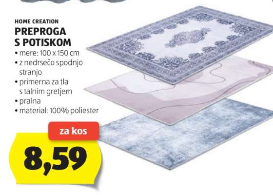 HOME CREATION PREPROGA S POTISKOM