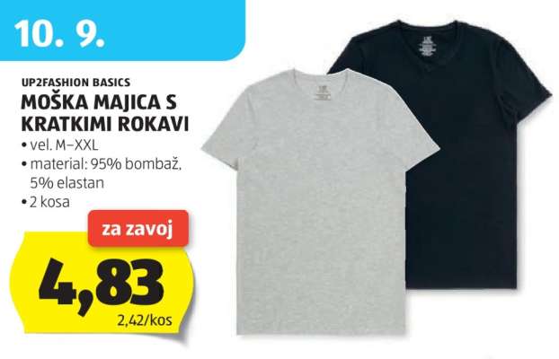 UP2FASHION BASICS MOŠKA MAJICA S KRATKIMI ROKAVI