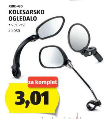 RIDE+GO KOLESARSKO OGLEDALO