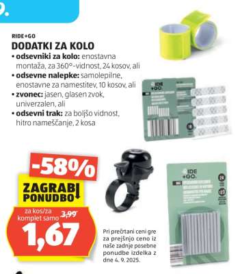 RIDE+GO Dodatki za kolo