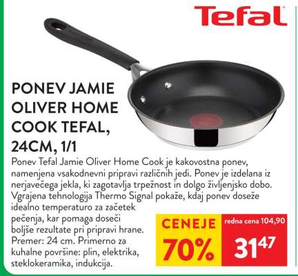 Ponev Jamie Oliver Home Cook Tefal, 24cm, 1/1
