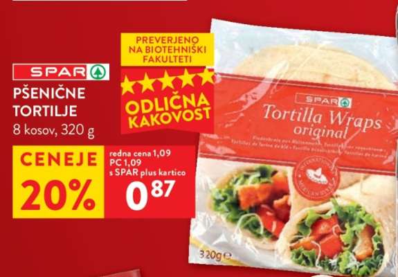PŠENIČNE TORTILJE