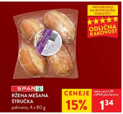 Ržena mešana štručka