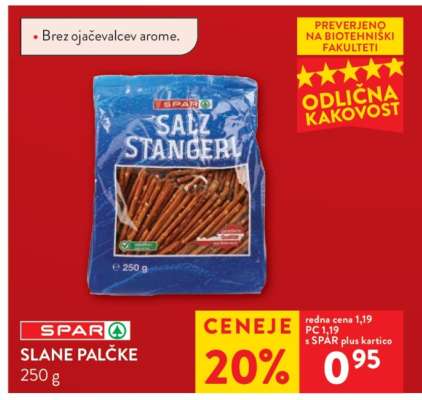 SPAR SLANE PALČKE