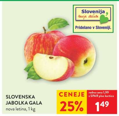 Slovenska jabolka Gala