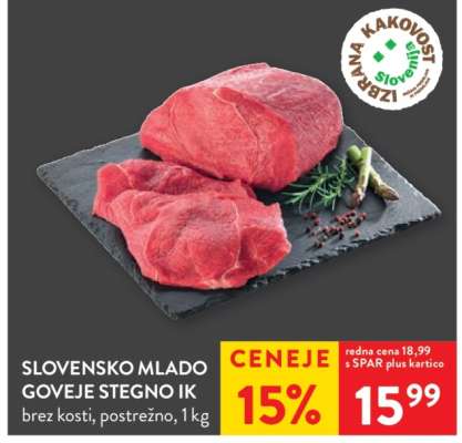 Slovensko mlado goveje stegno IK