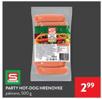 PARTY HOT-DOG HRENOVKE