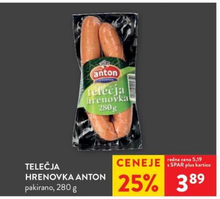TELEČJA HRENOVKA ANTON