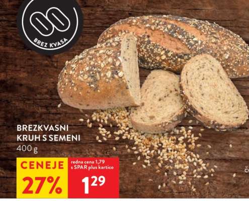 Brezkvasni kruh s semeni