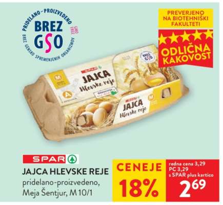 Jajca hlevske reje
