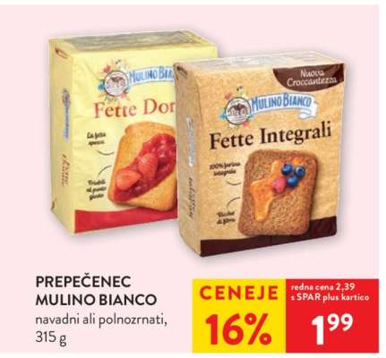 Prepečenec Mulino Bianco