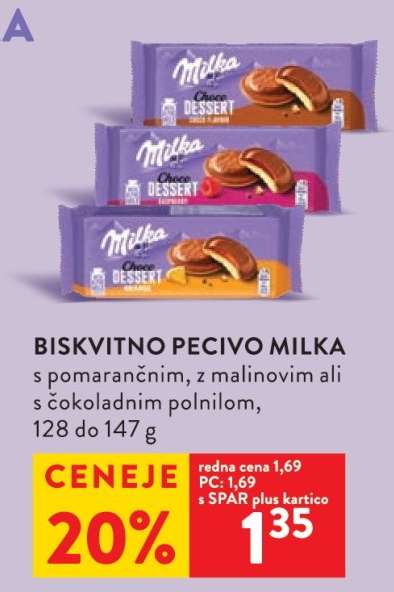 Biskvitno pecivo Milka