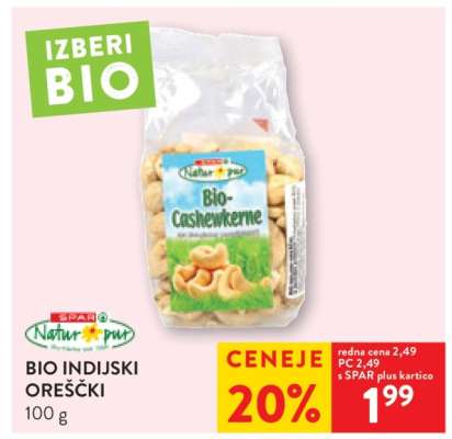 BIO INDIJSKI OREŠČKI