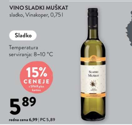 Vino Sladki Muškat