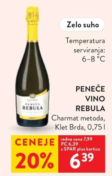 Peneče vino Rebula