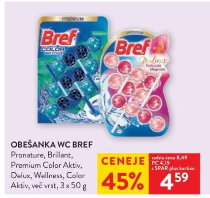 OBEŠANKA WC BREF