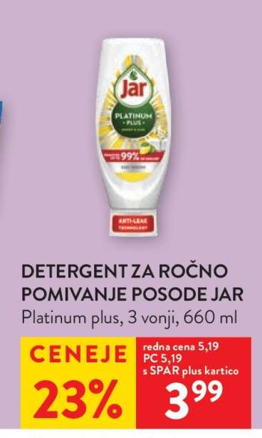 DETERGENT ZA ROČNO POMIVANJE POSODE JAR