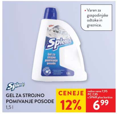 GEL ZA STROJNO POMIVANJE POSODE