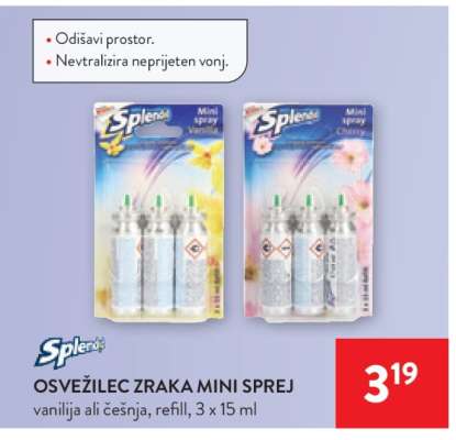 OSVEŽILEC ZRAKA MINI SPREJ