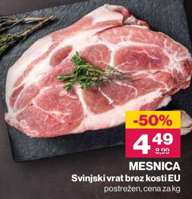 MESNICA Svinjski vrat brez kosti EU