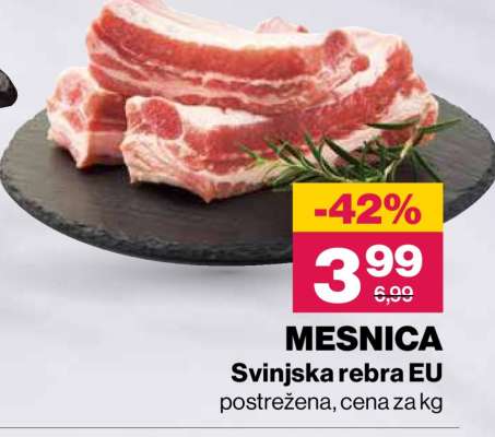 MESNICA Svinjska rebra EU
