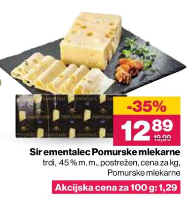 Sir ementalec Pomurske mlekarne