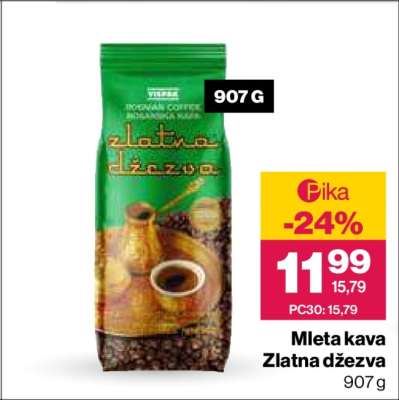 MLETA KAVA ZLATNA DŽEZVA