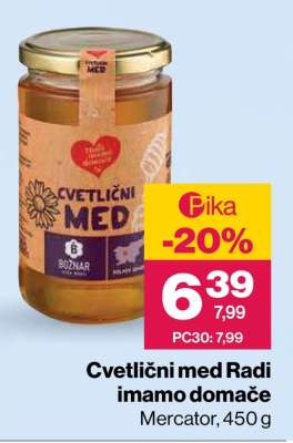 Cvetlični med Radi imamo domače