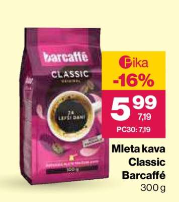 Mleta kava Classic Barcaffé