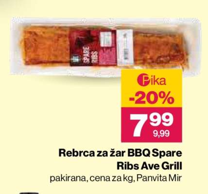 Rebrca za žar BBQ Spare Ribs Ave Grill