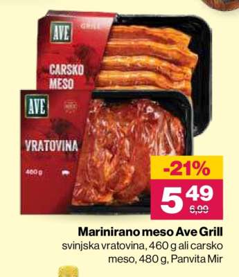 Marinirano meso Ave Grill