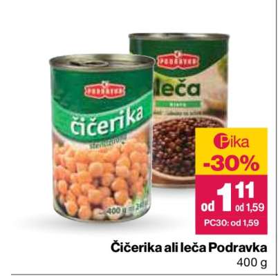 Čičerika ali leča Podravka