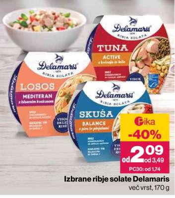 Izbrane ribje solate Delamaris