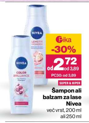 Šampon ali balzam za lase Nivea