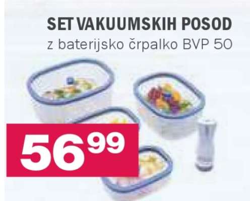 SET VAKUUMSKIH POSOD